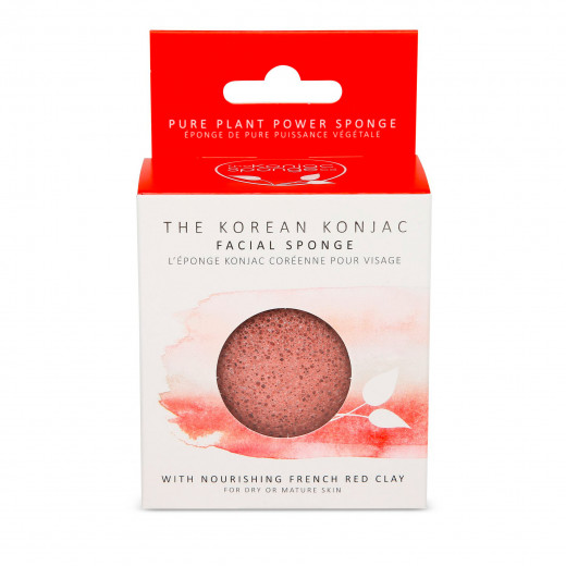 Facial Puff Sponge French Red Clay